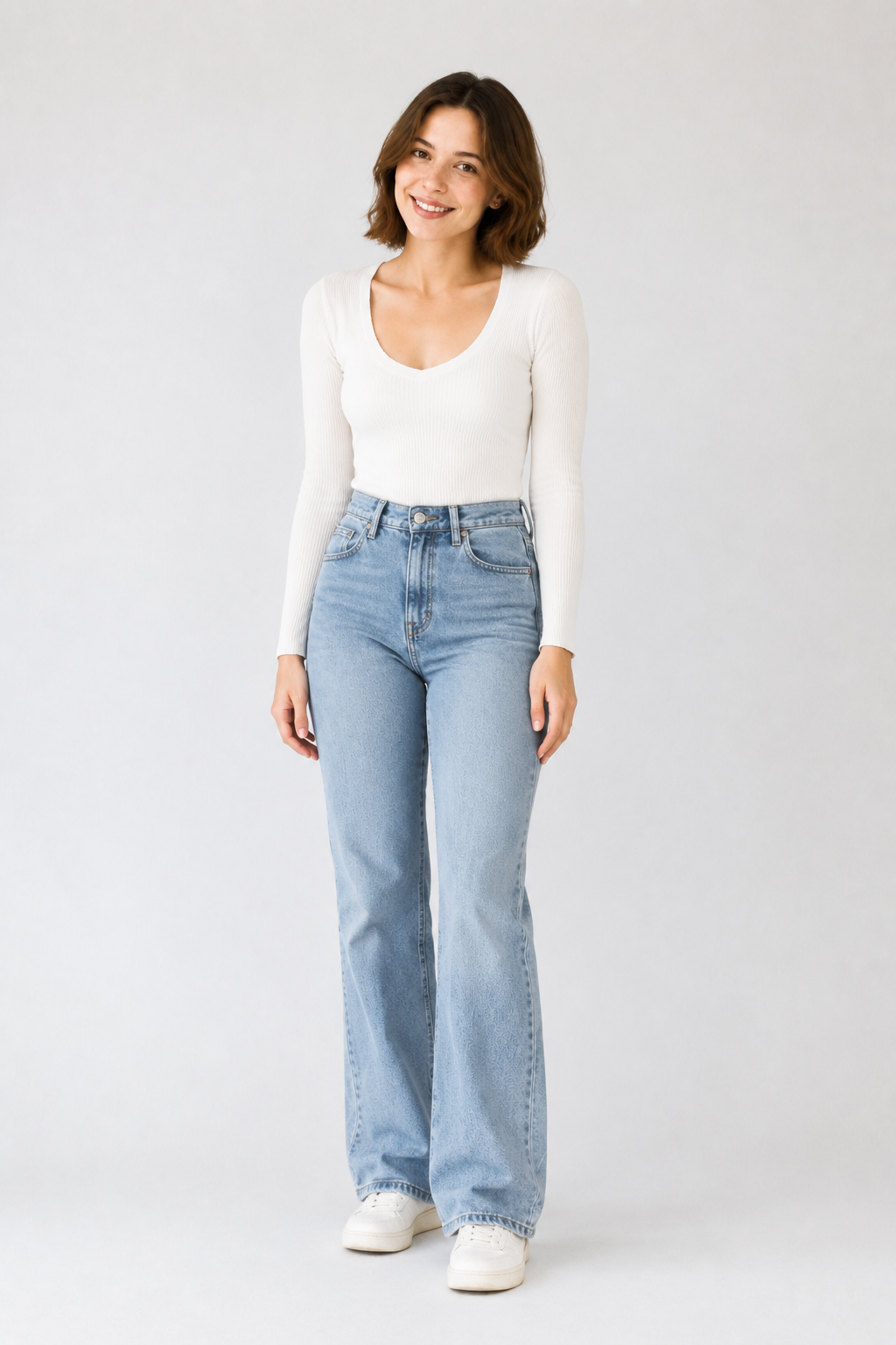 Casual Leaning Smile — step 1