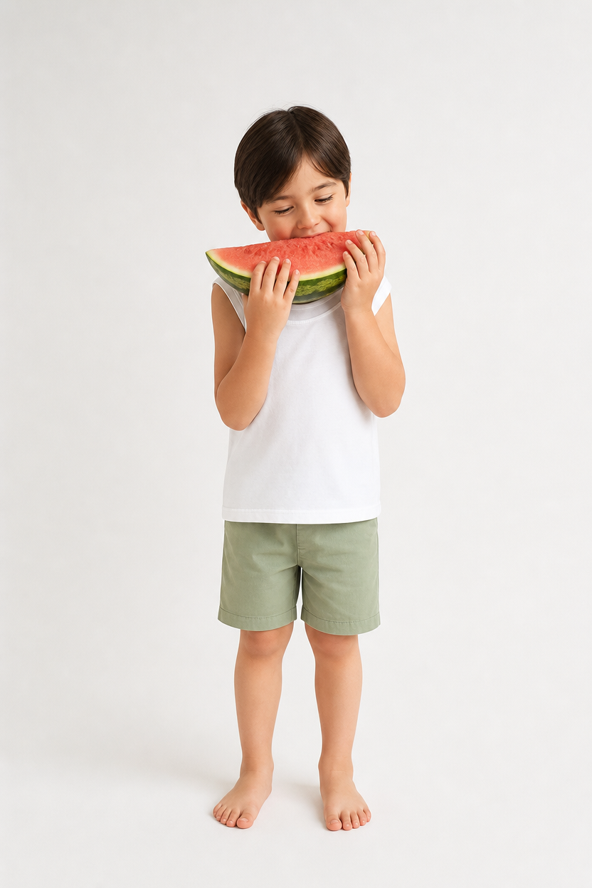 Child Eating Watermelon