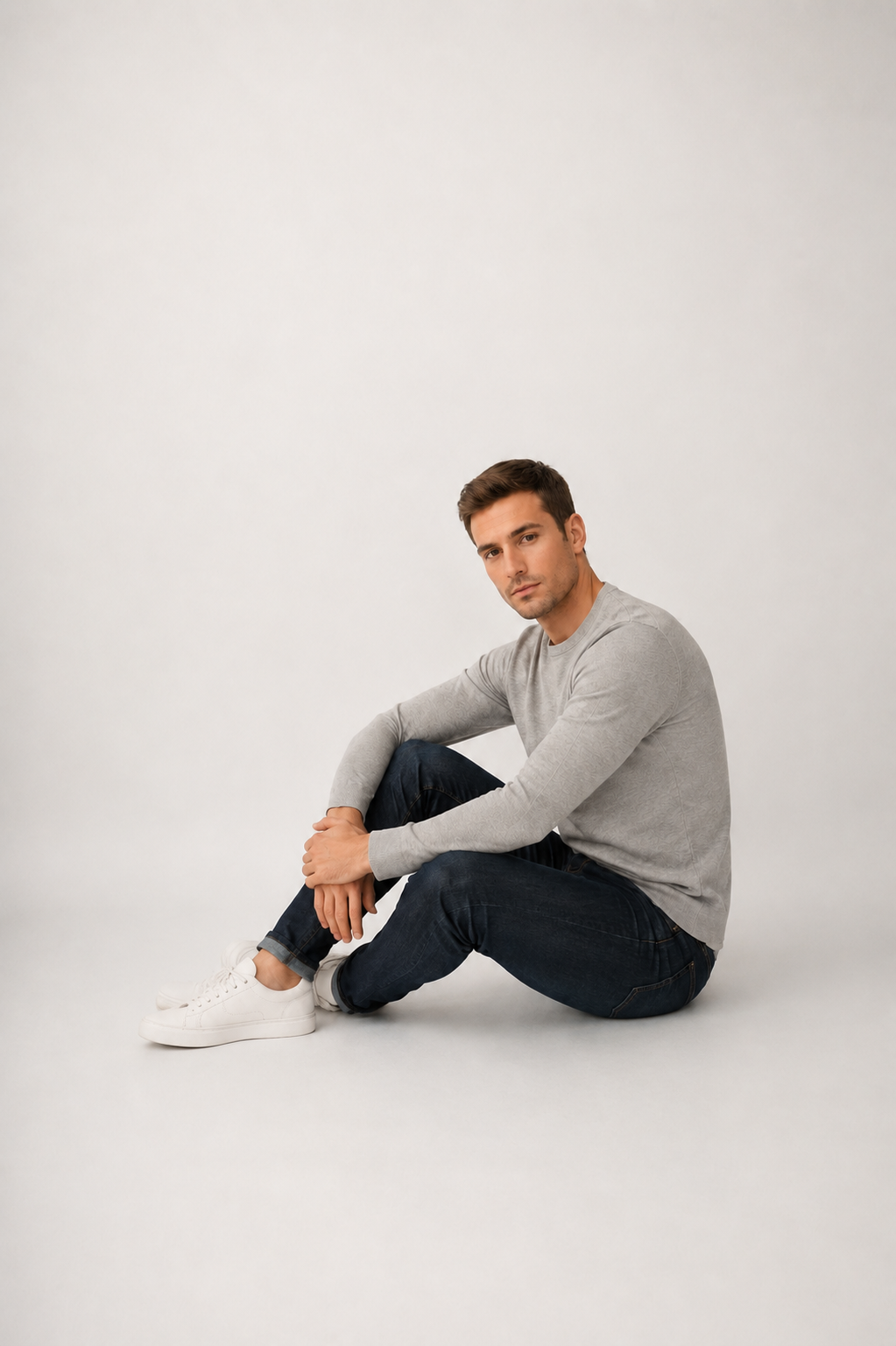 Casual Floor Sitting — step 1