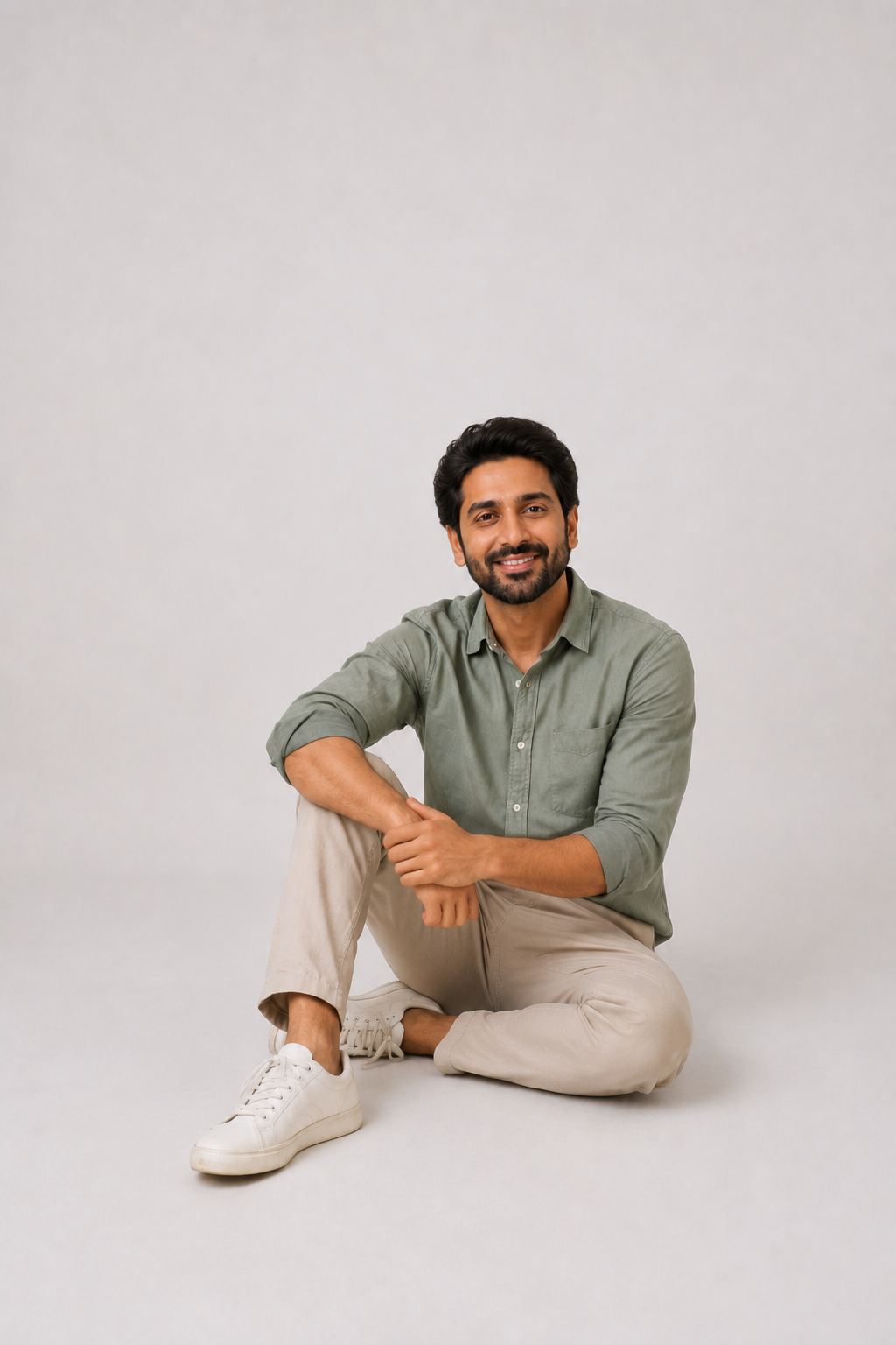 Casual Seated Relaxation — step 1