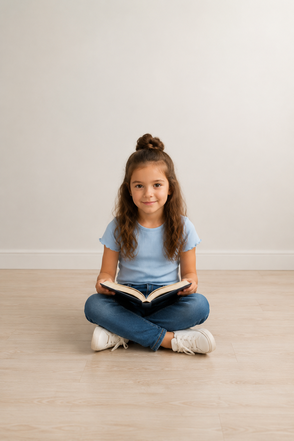 Child Reading Floor — step 1